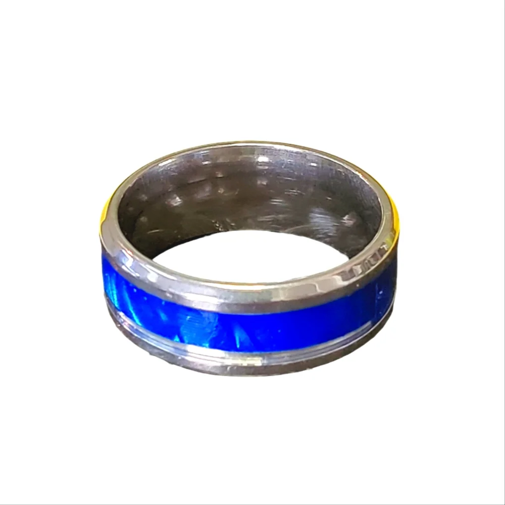 Enamal Stainless Steel Ring #39 size 8